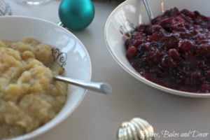 cranberry sauce and apple sauce 1