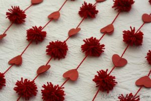 valentine's pom pom garland