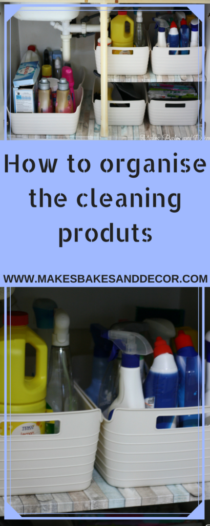 how to organise the cleaning products