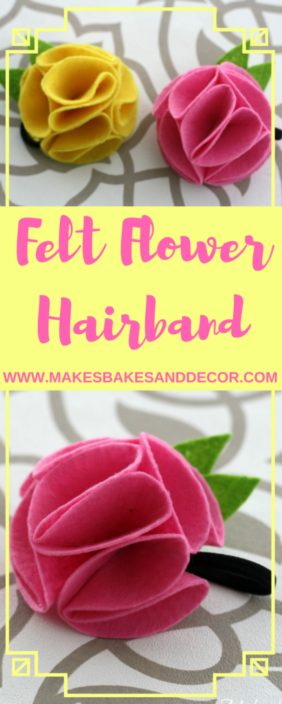 felt flower hairband