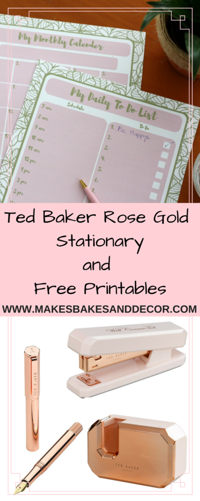 ted baker rose gold stationary