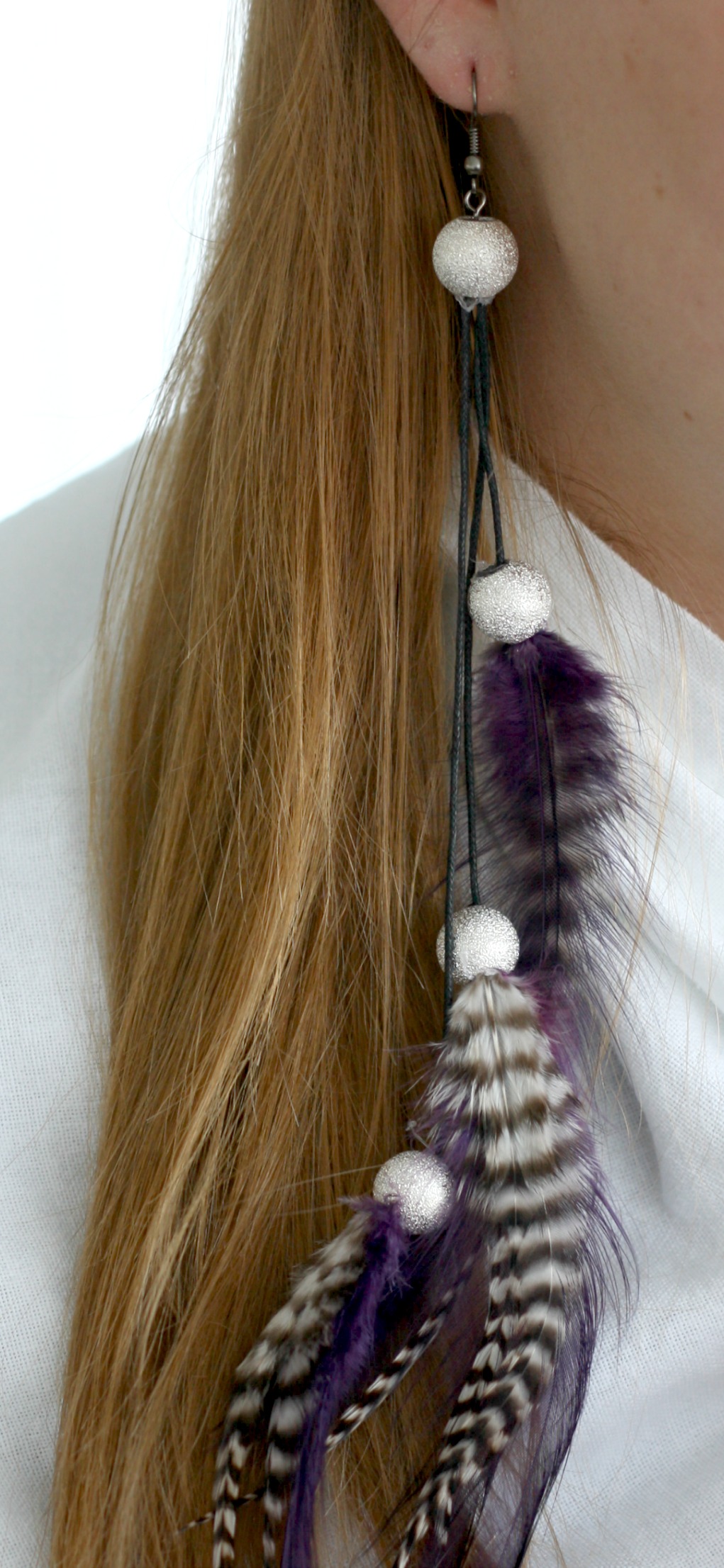 summer festival feather earrings