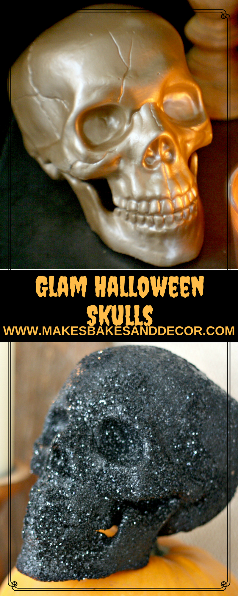 glam halloween skulls