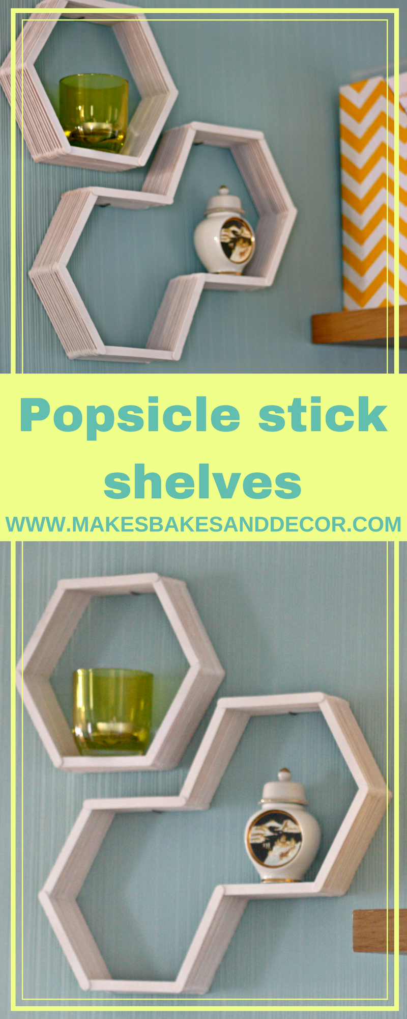 popsicle stick display shelves