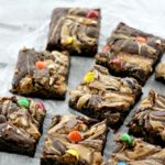 peanut butter swirled brownies