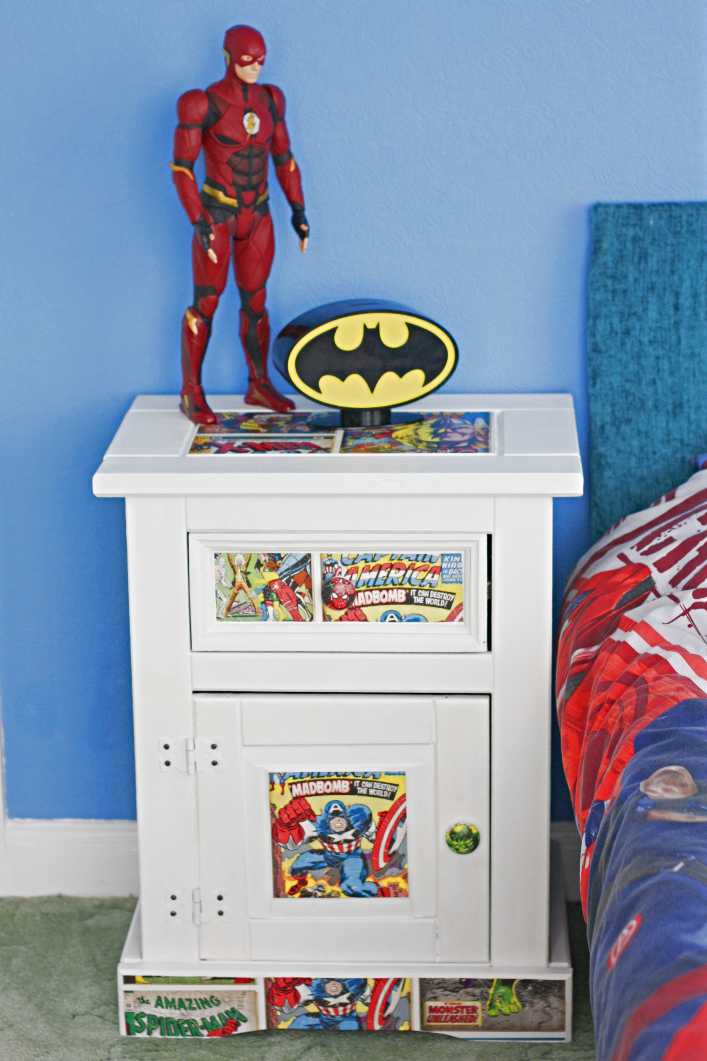 super hero bedside table