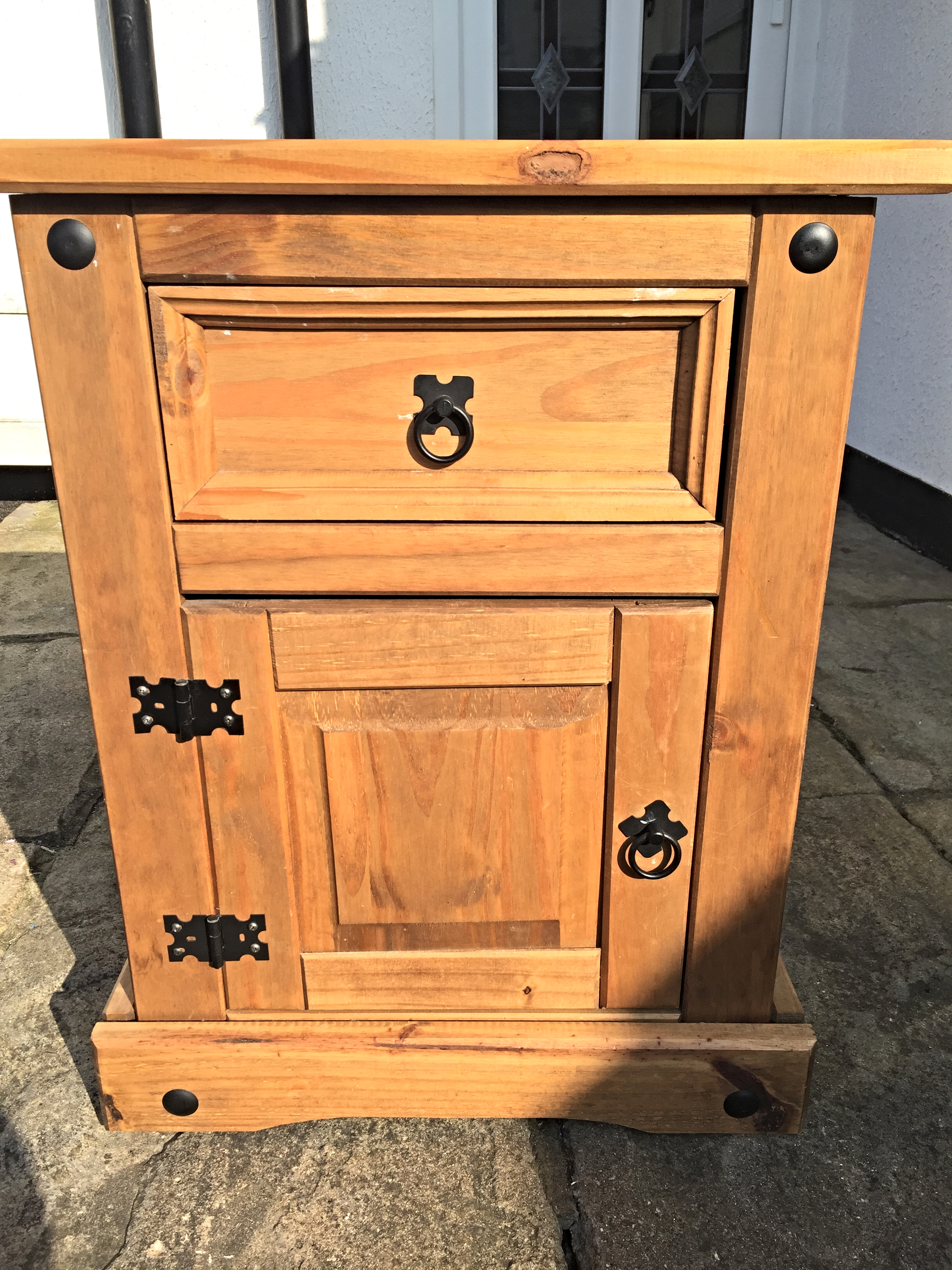 Upcycled bedside outlet tables