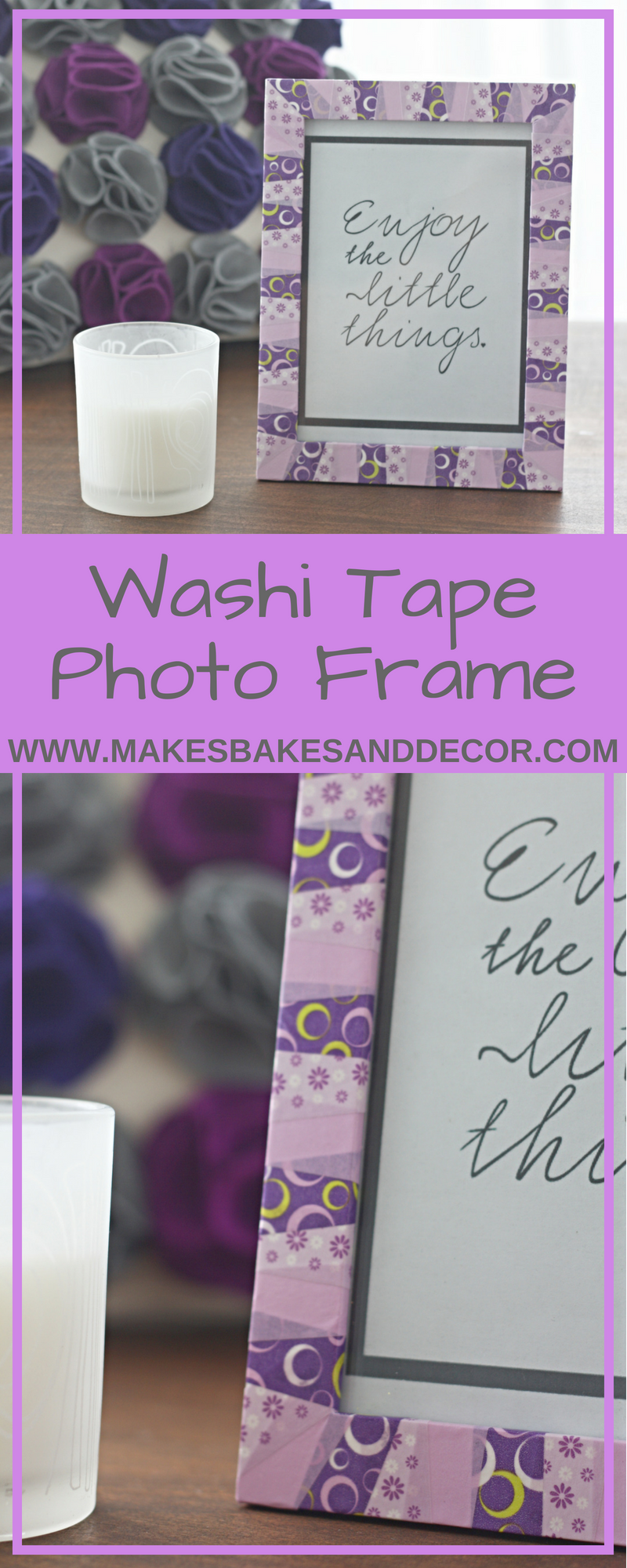 washi tape photo frame