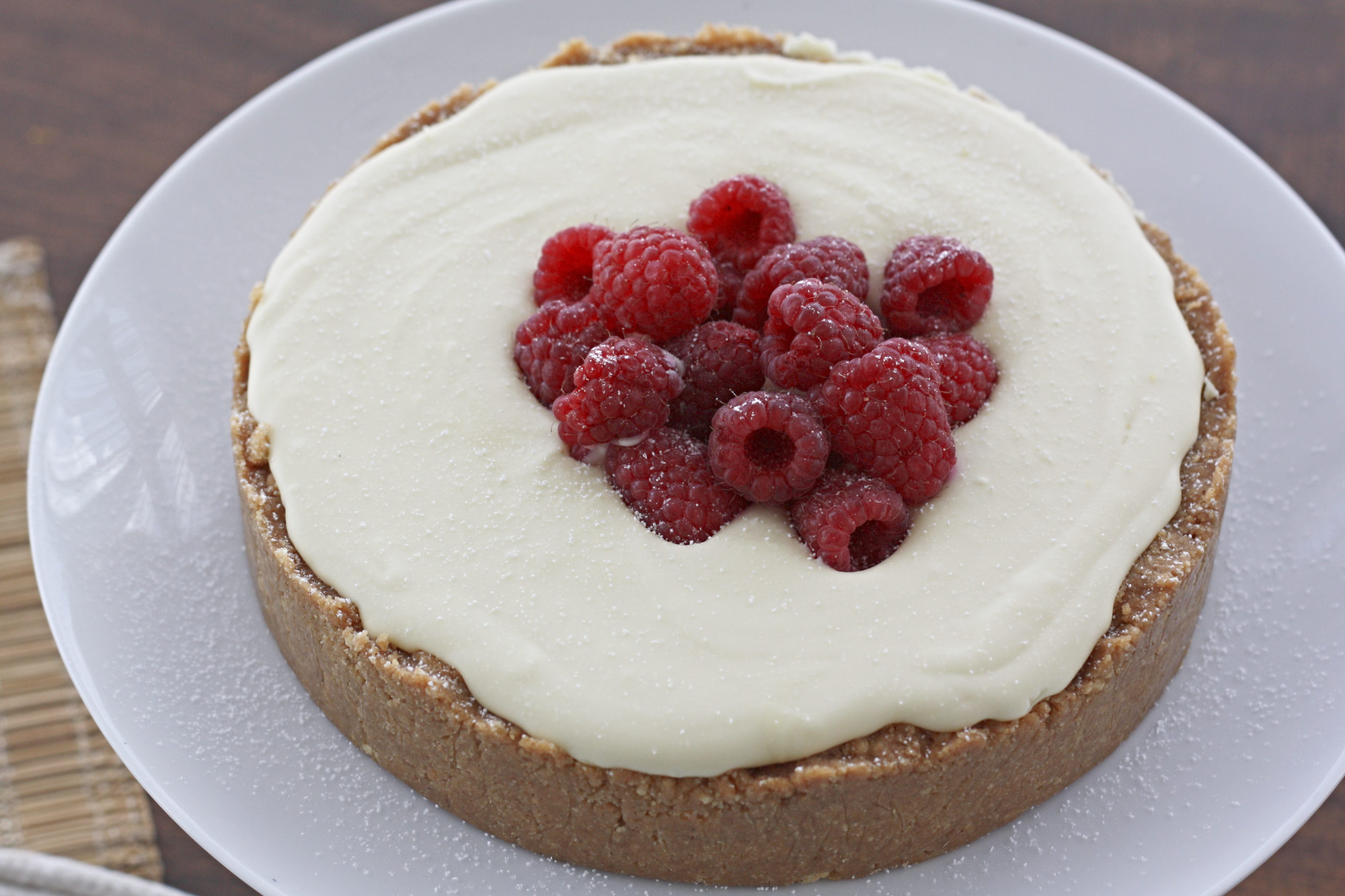 raspberry and white chocolate tart