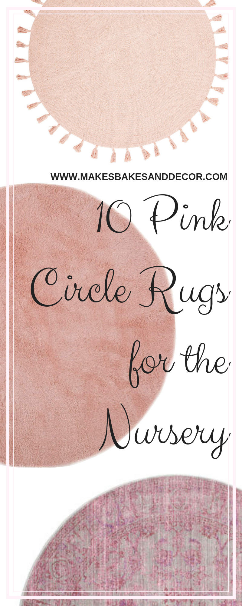 pink circle rugs