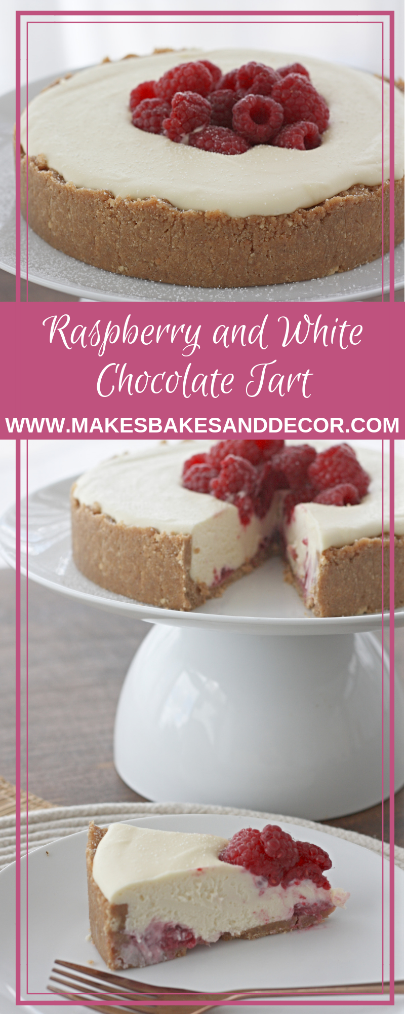 raspberry and white chocolate tart