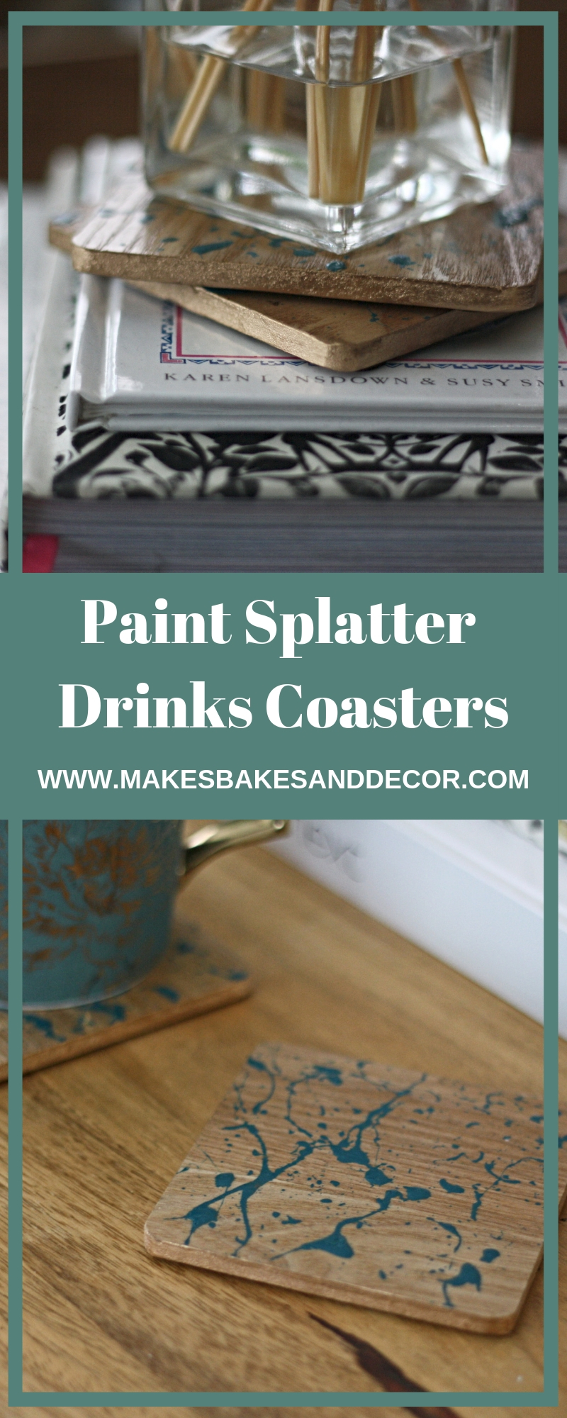 paint splatter drinks coasters