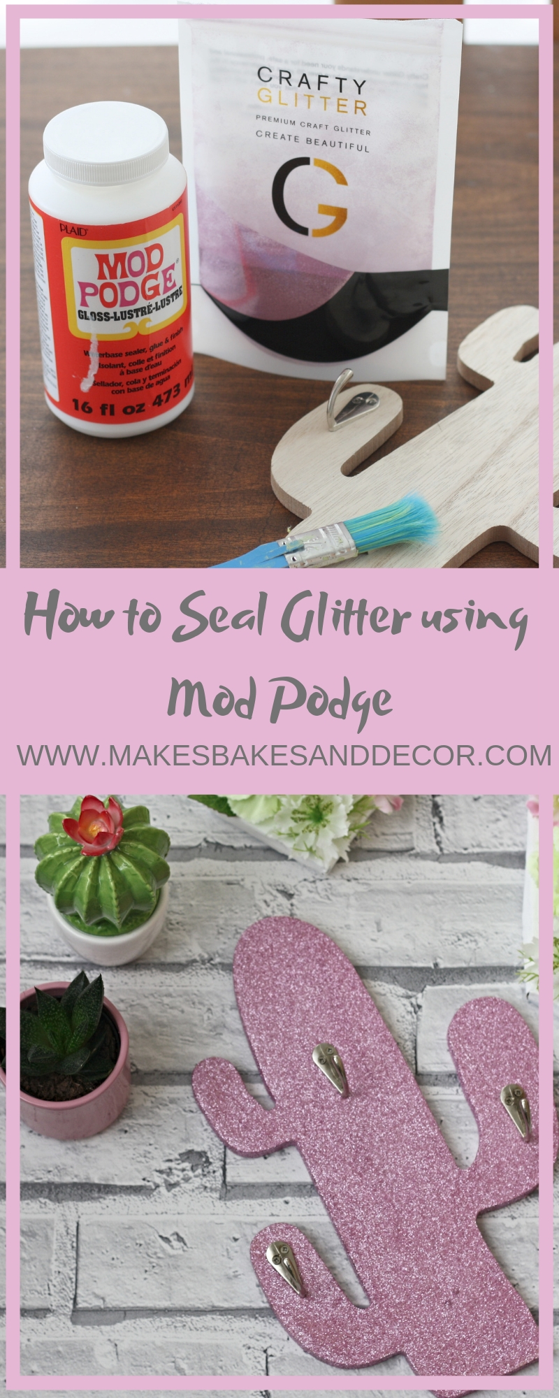 how to seal glitter using mod podge