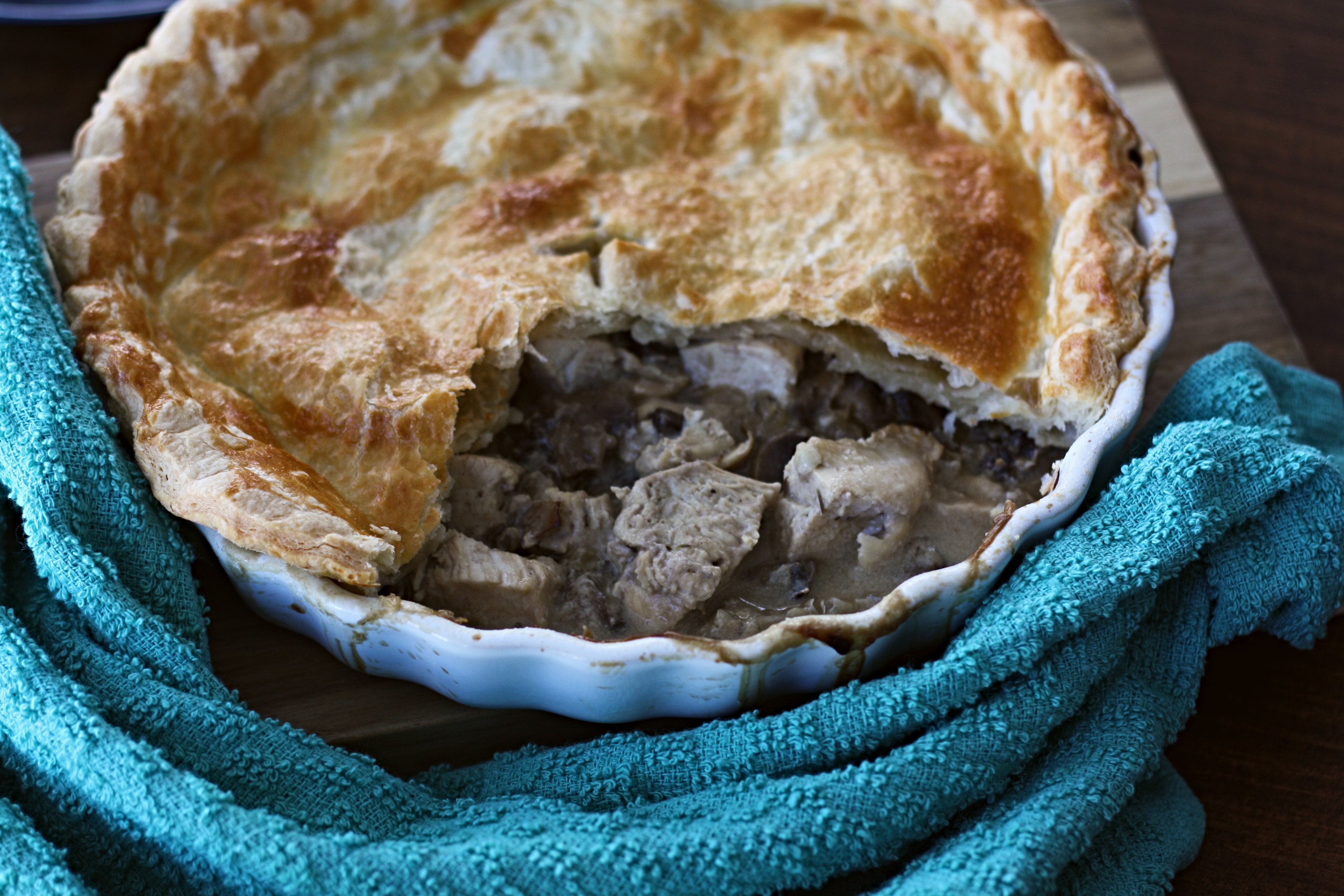 chicken and mushroom pie