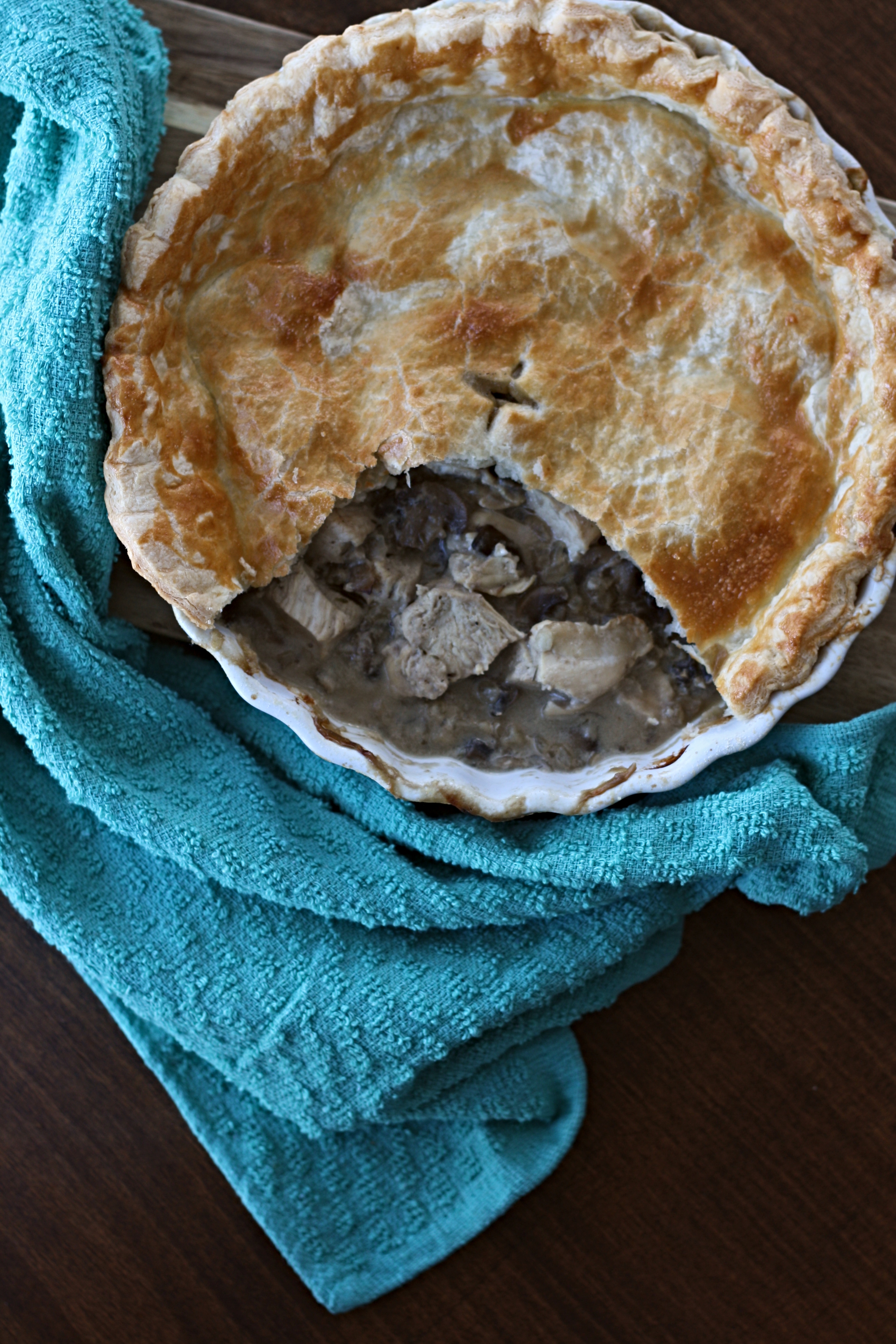 chicken and mushroom pie