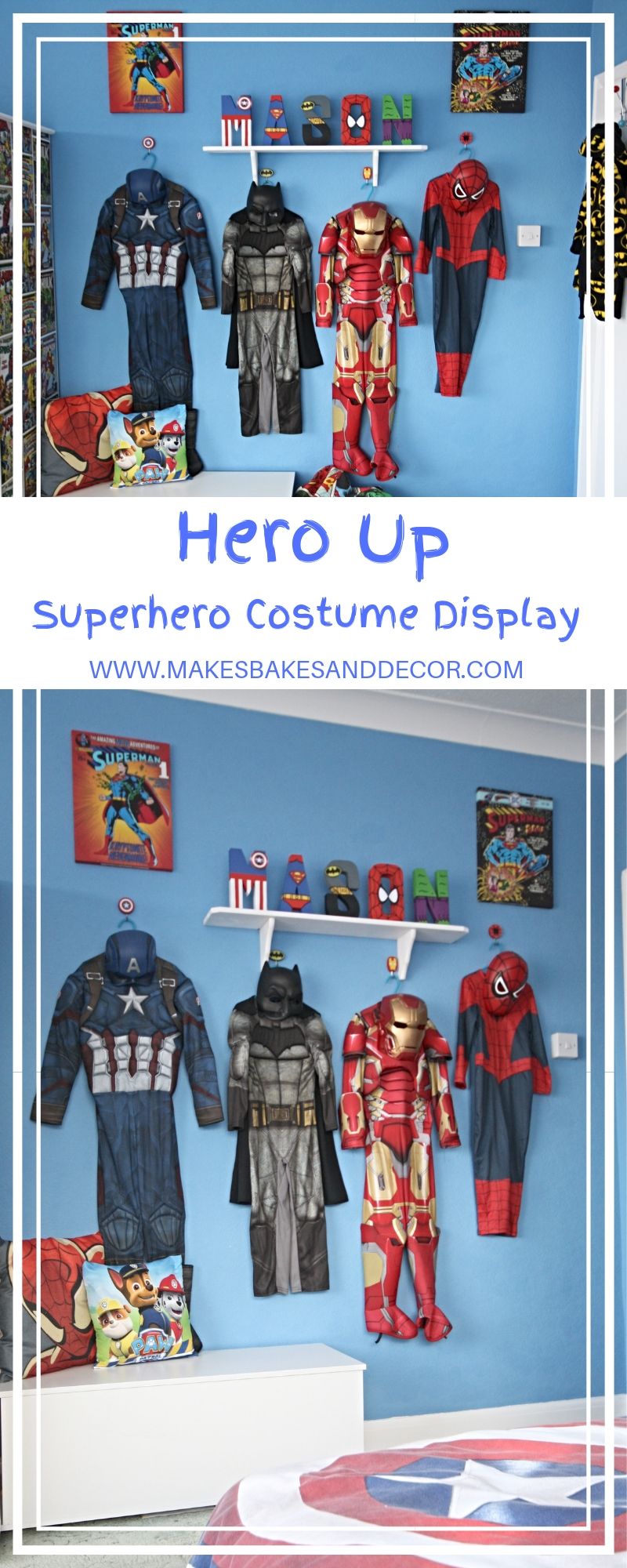 hero up superhero costume display PIN