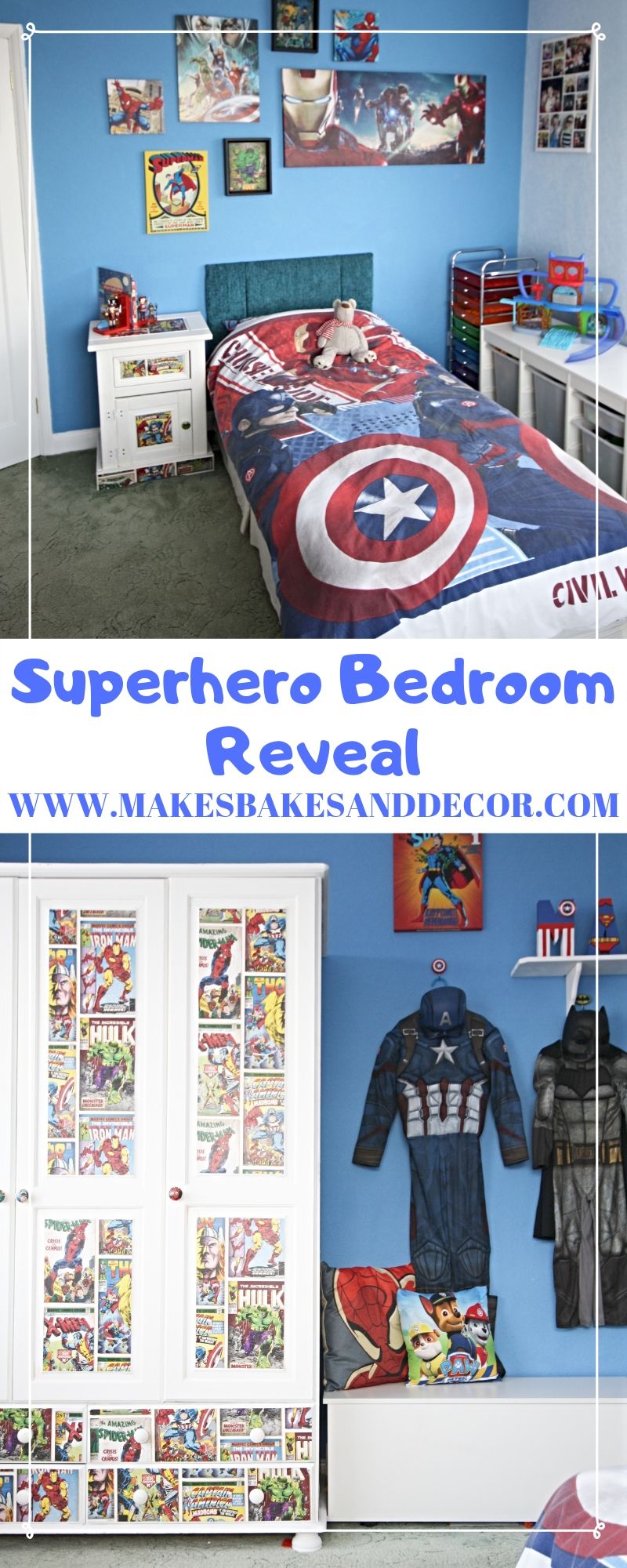 superhero bedroom reveal pin