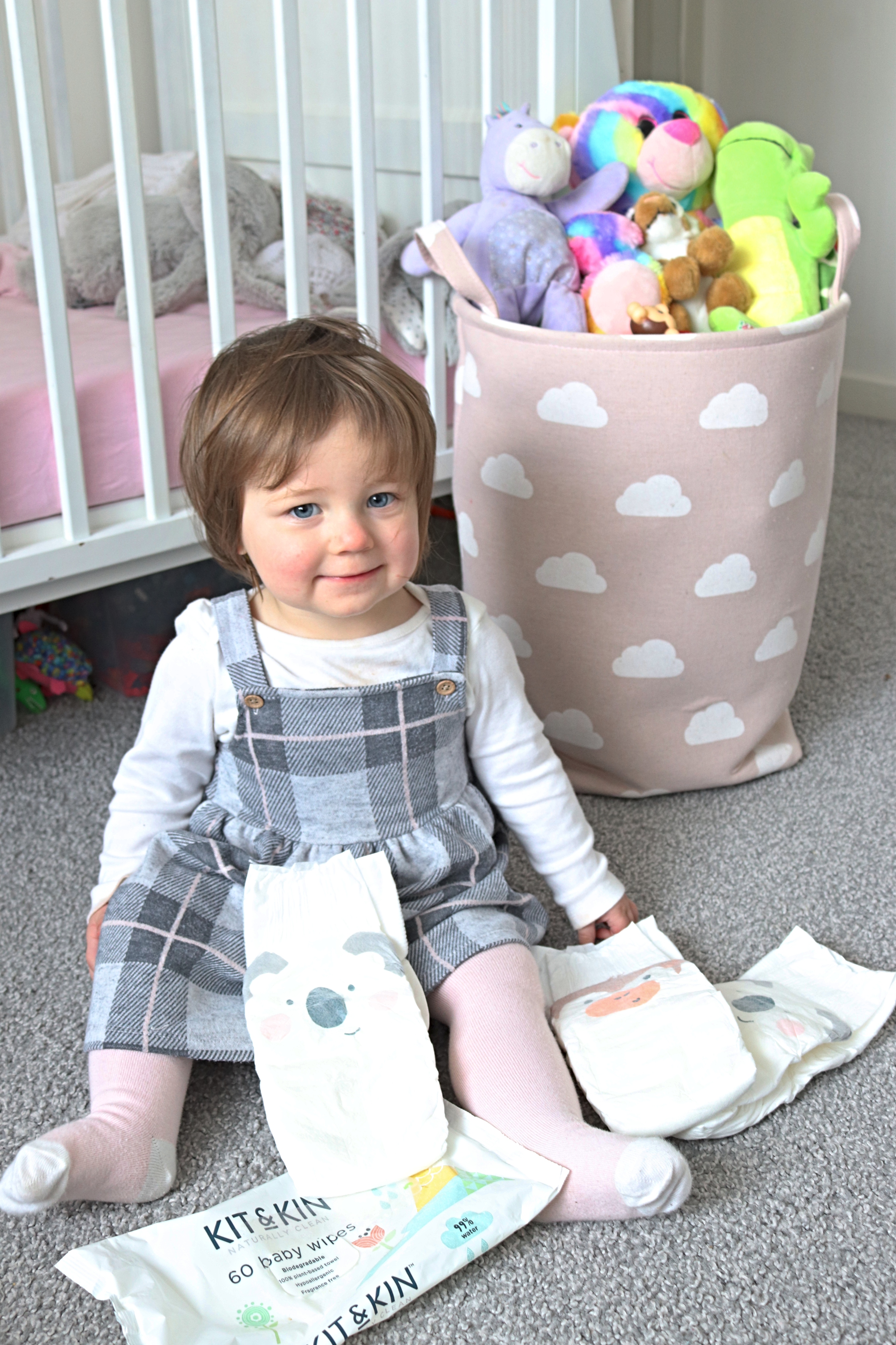 Noa modeling Kit and Kin nappies for the sustainable swaps post