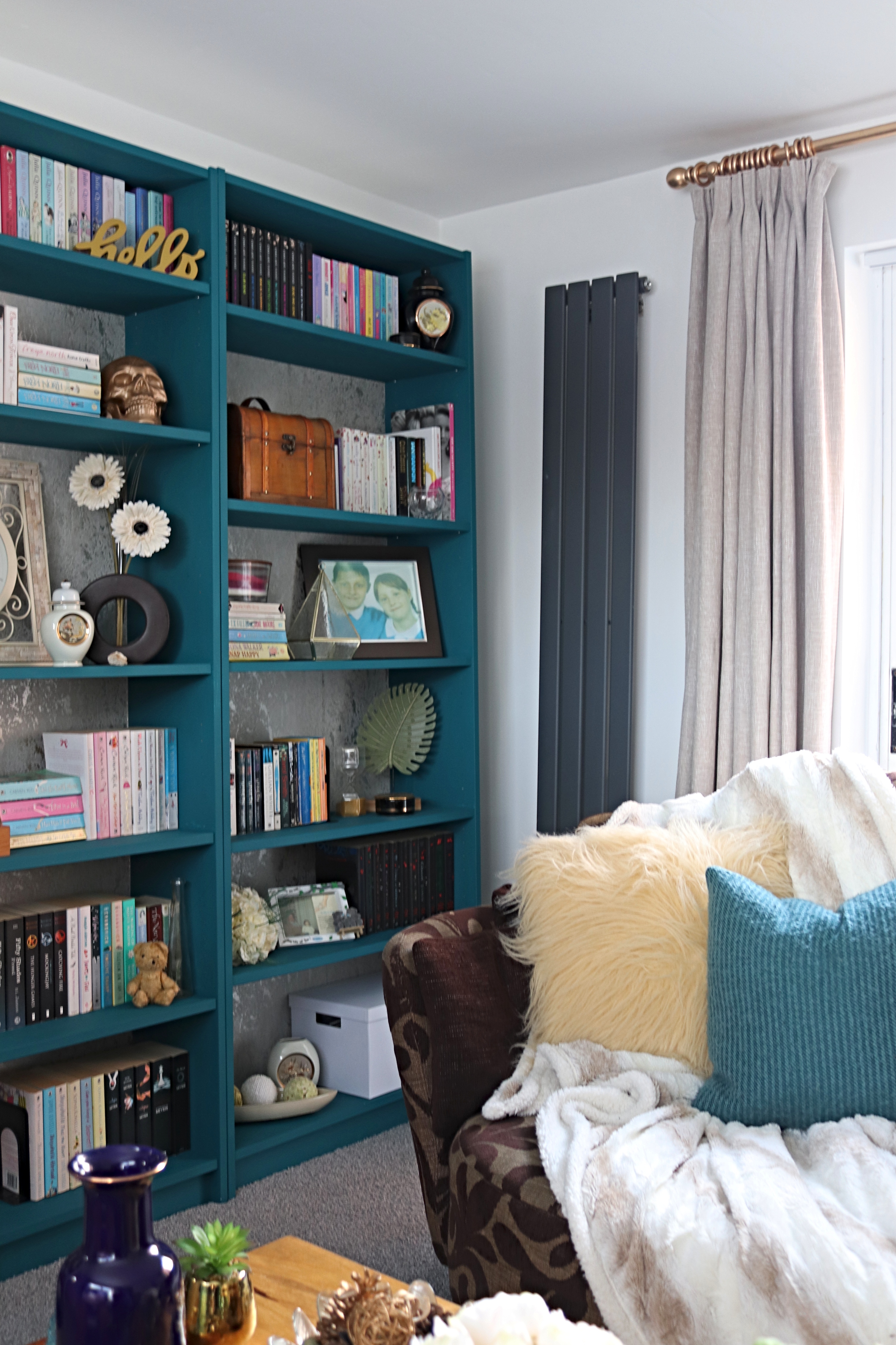 Billy bookcase deals in living room