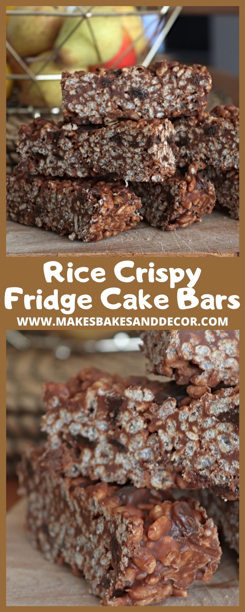 rice crispy fridge cake bars