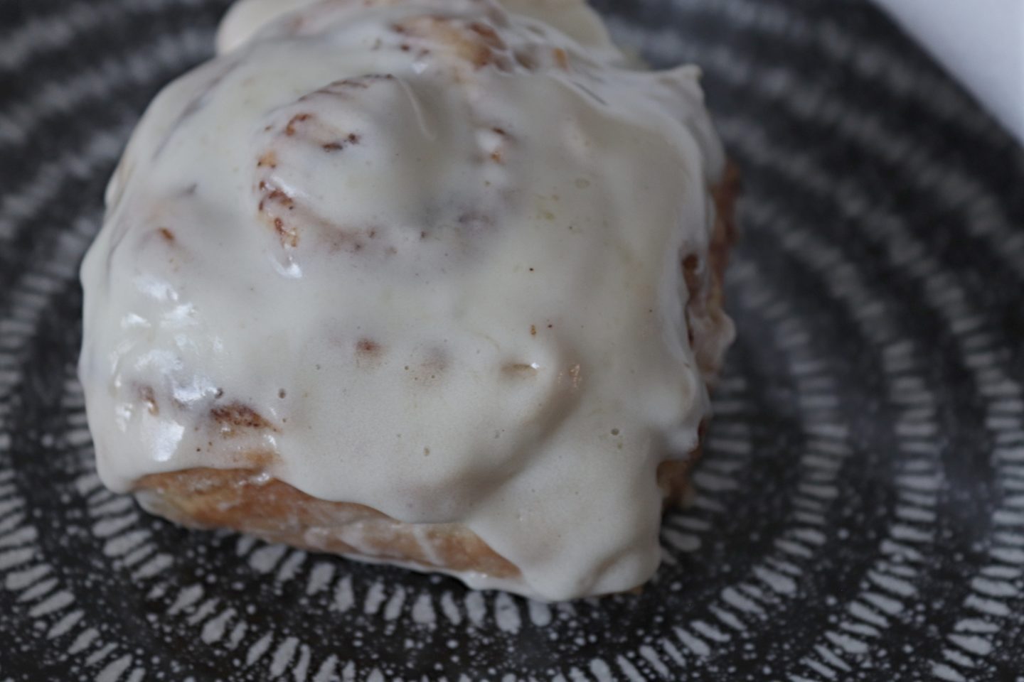 cinnamon bun close up