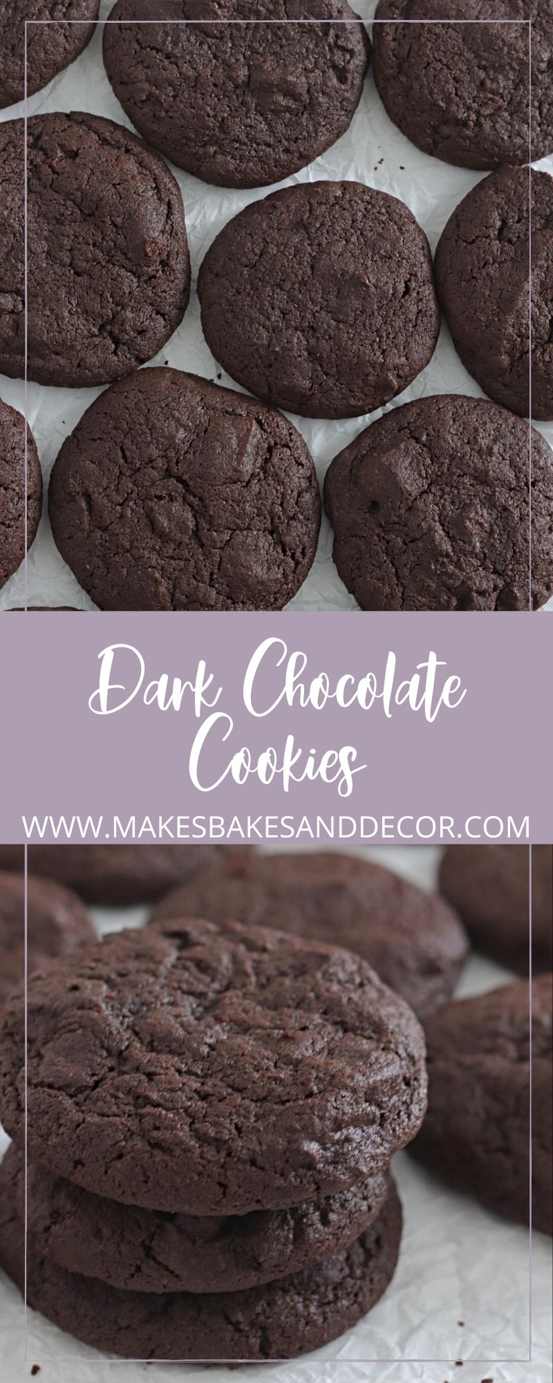 dark chocolate cookies pin