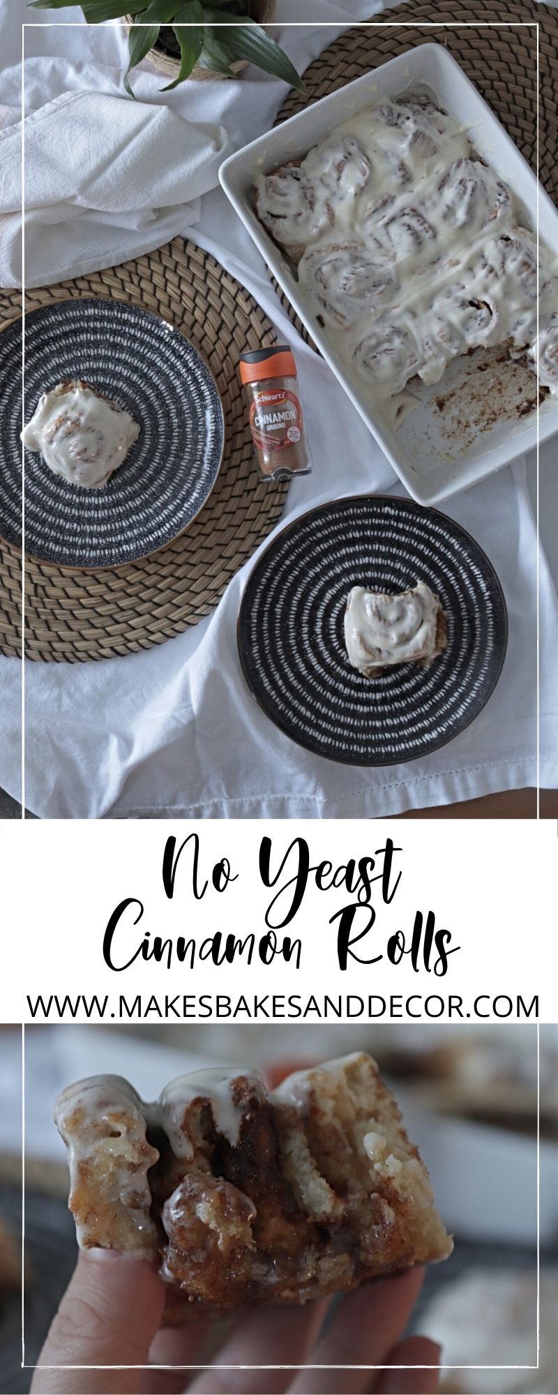 no yeast cinnamon rolls pin