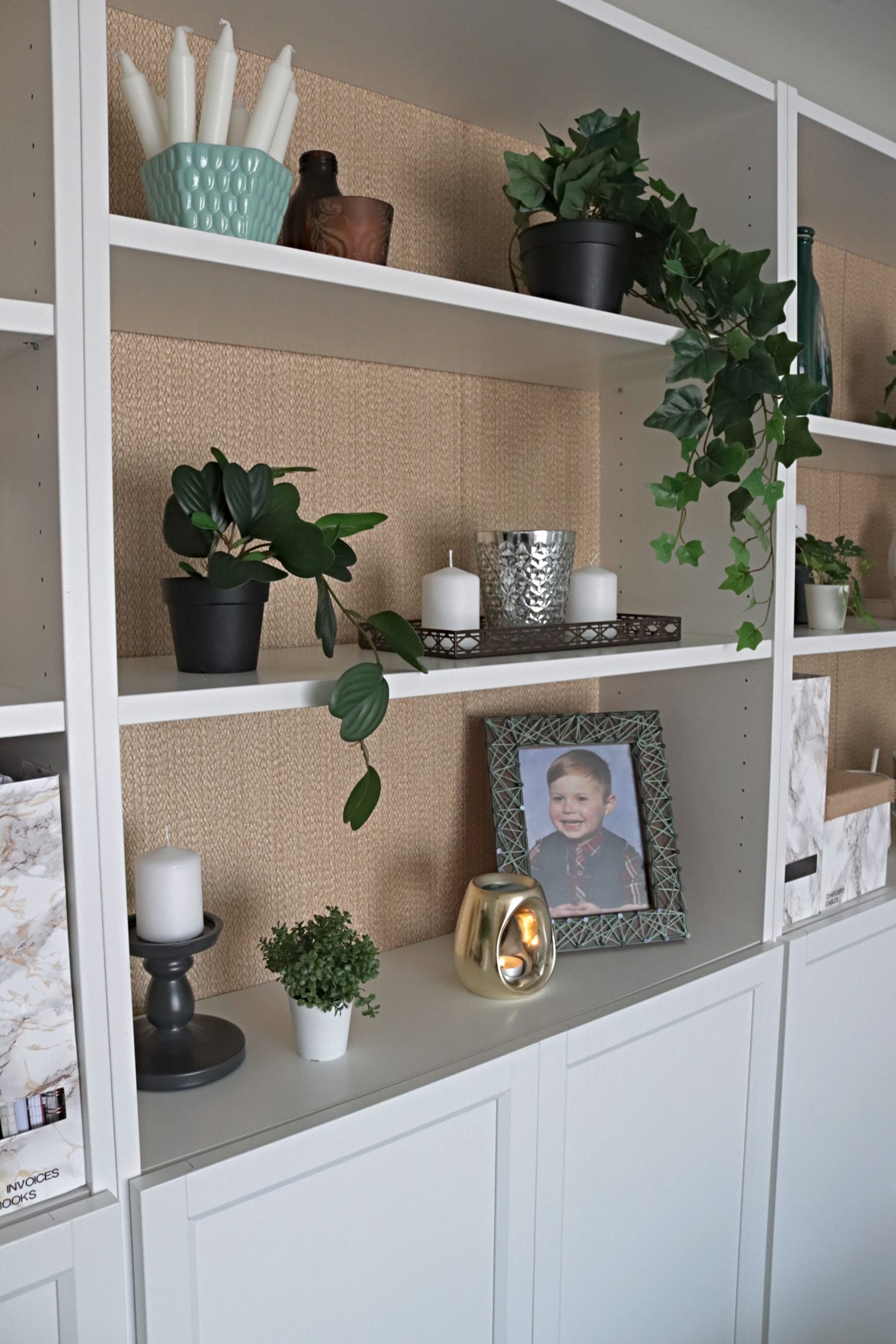 Dining room update including new Eames replica chairs and an ikea billy bookcase hack