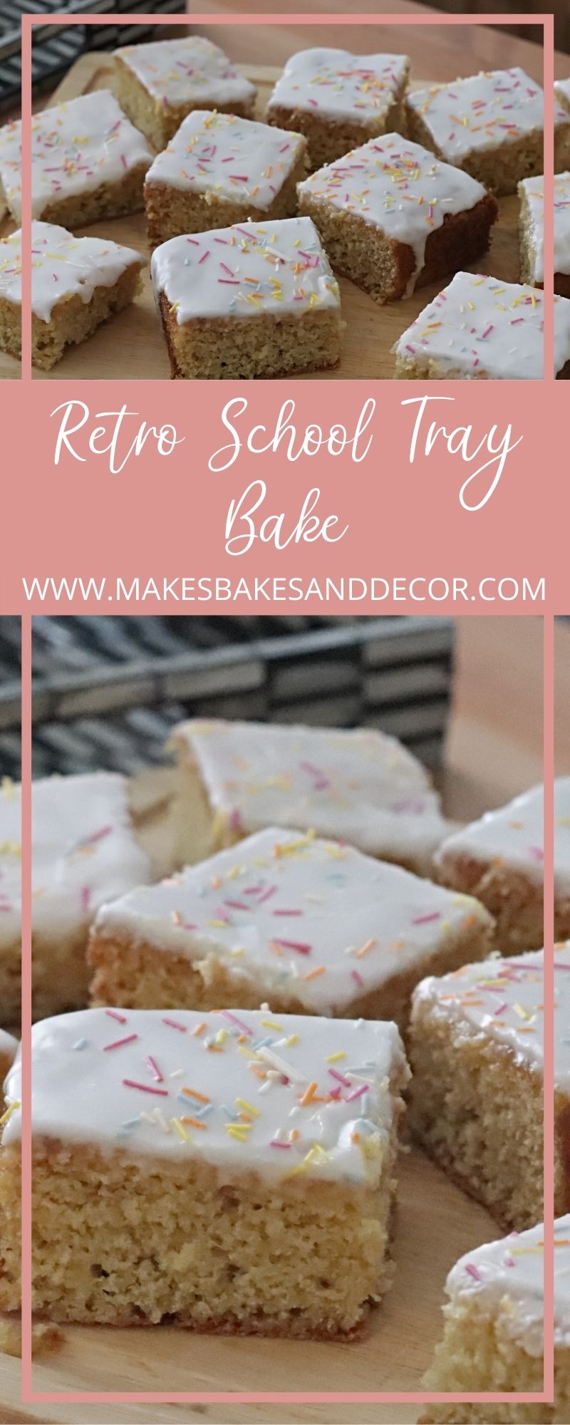 retro school tray bake pin