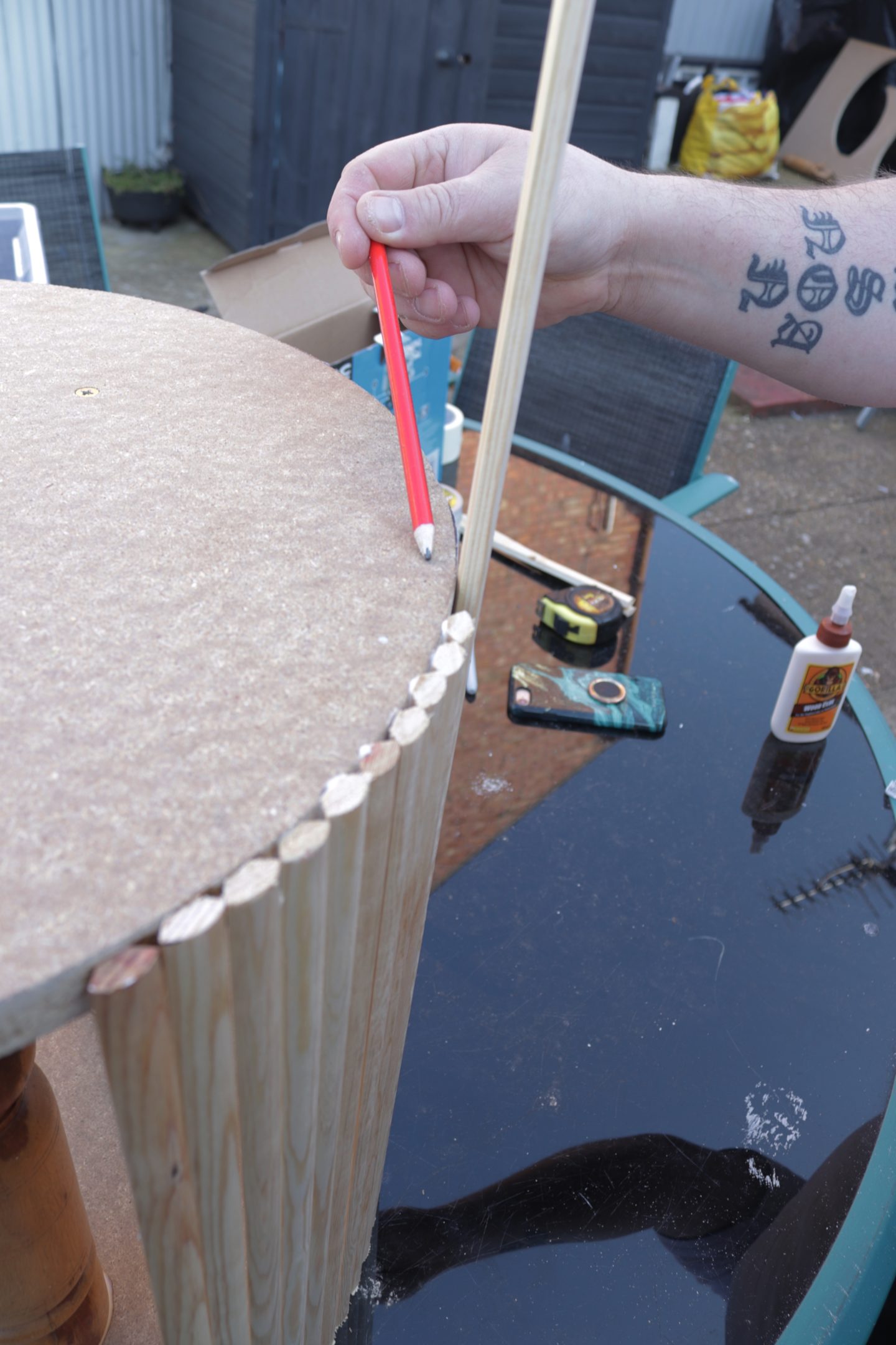 fluted coffee table diy