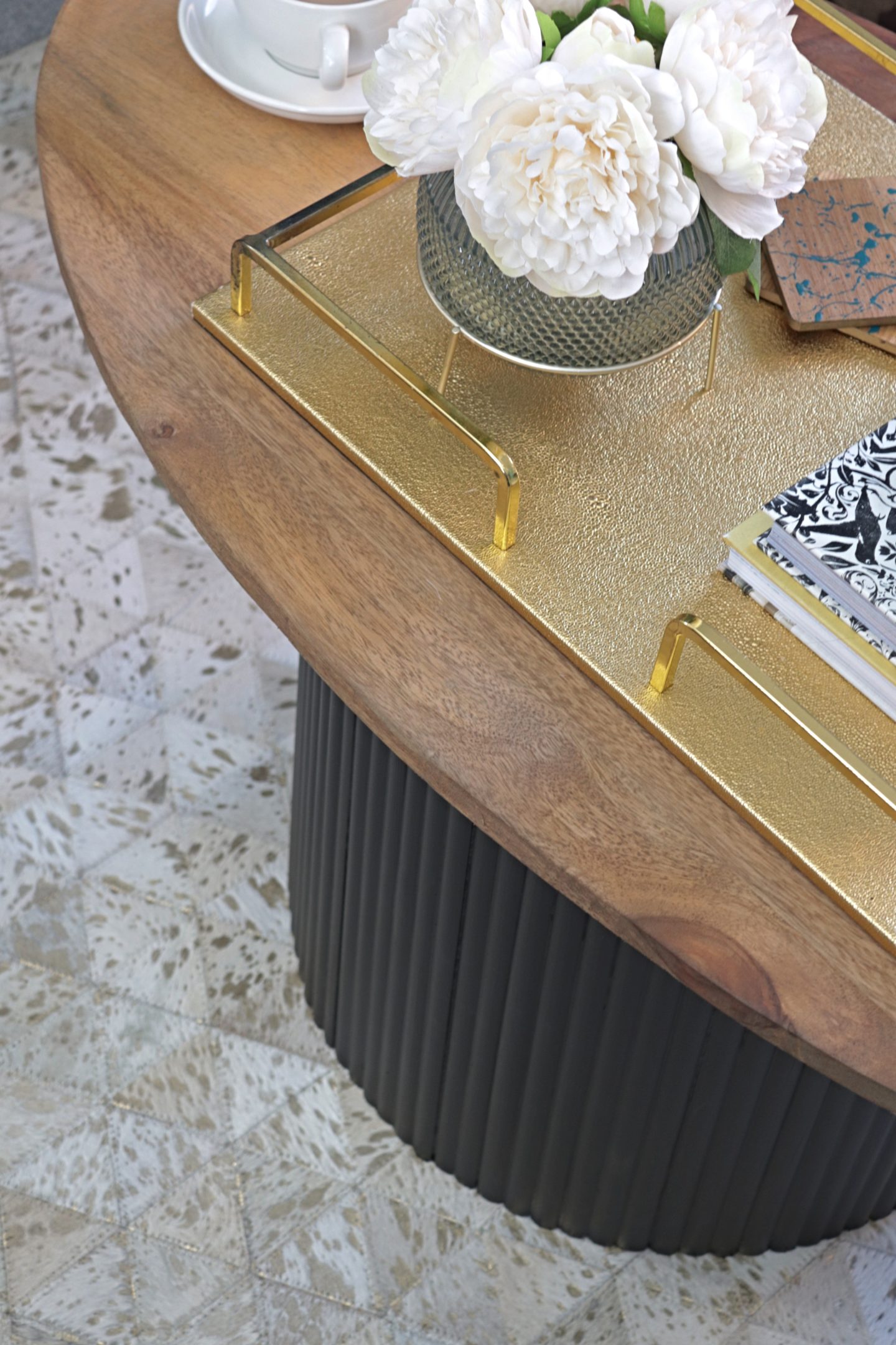 fluted coffee table diy