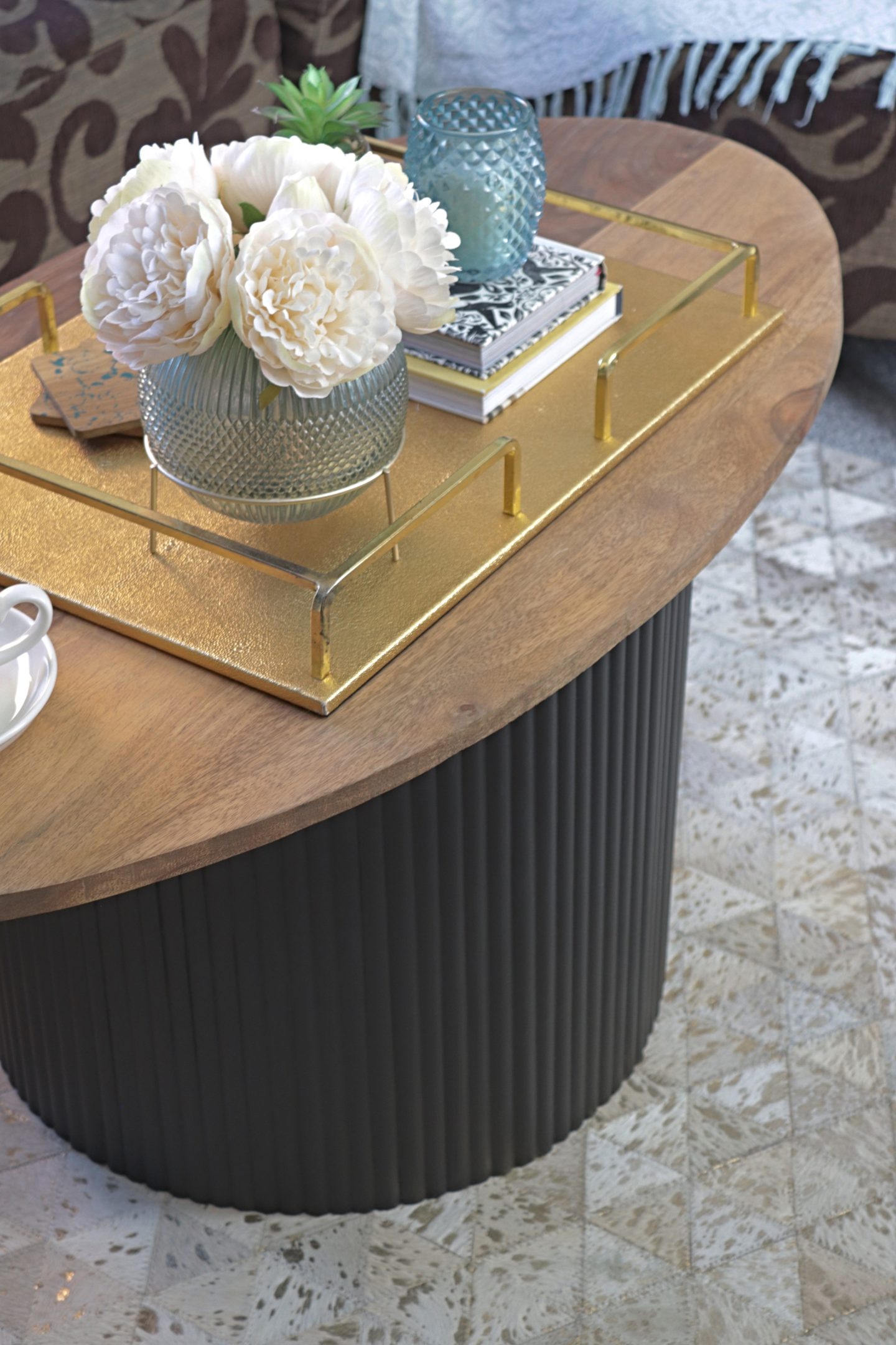 fluted coffee table diy