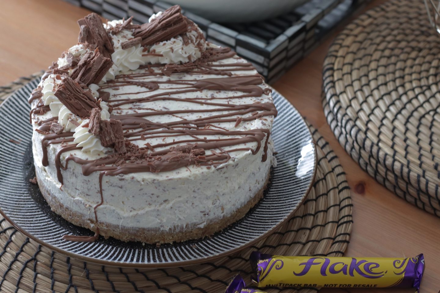 Cadbury Flake no bake Cheesecake