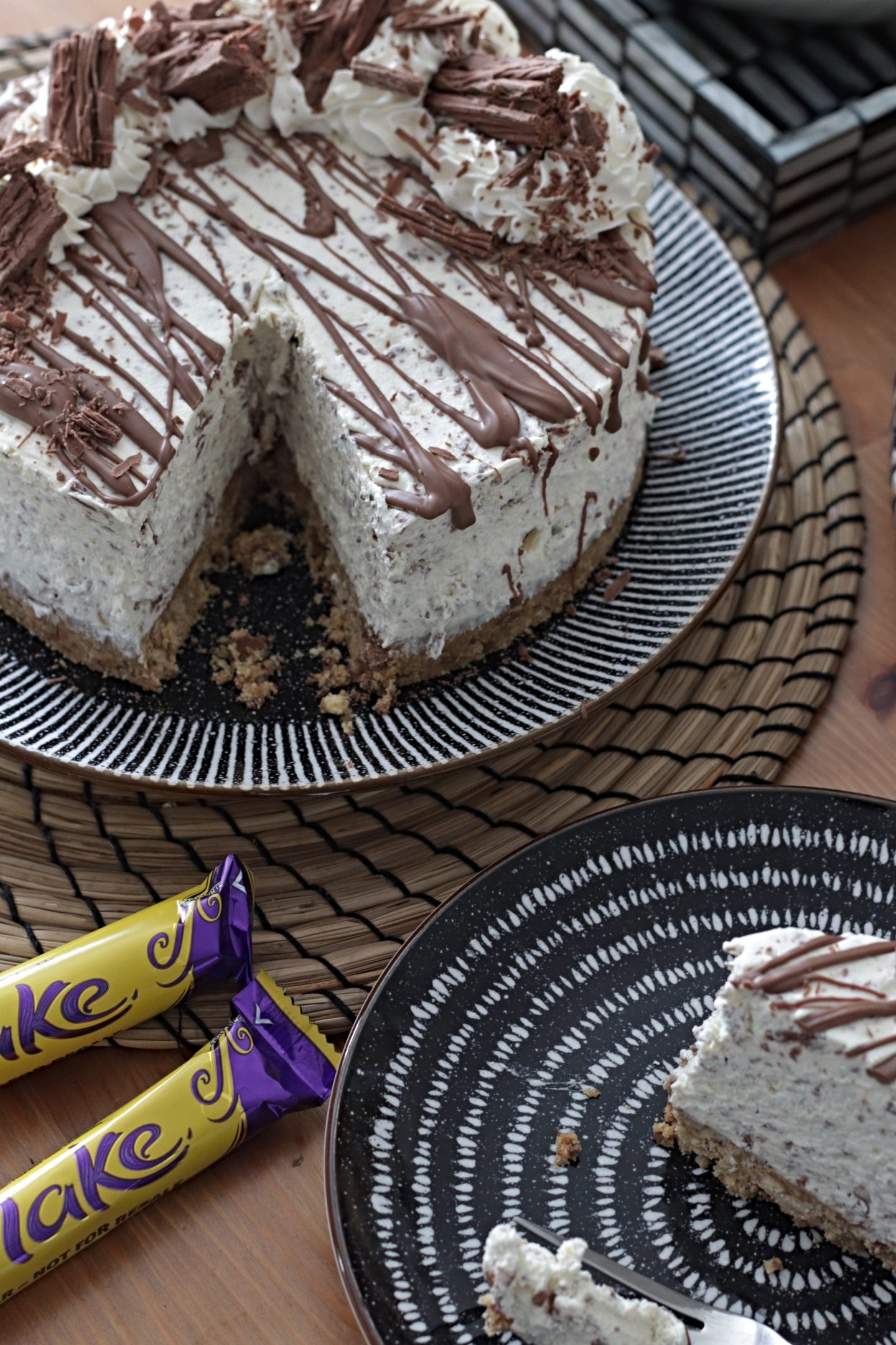 Cadbury Flake no bake Cheesecake