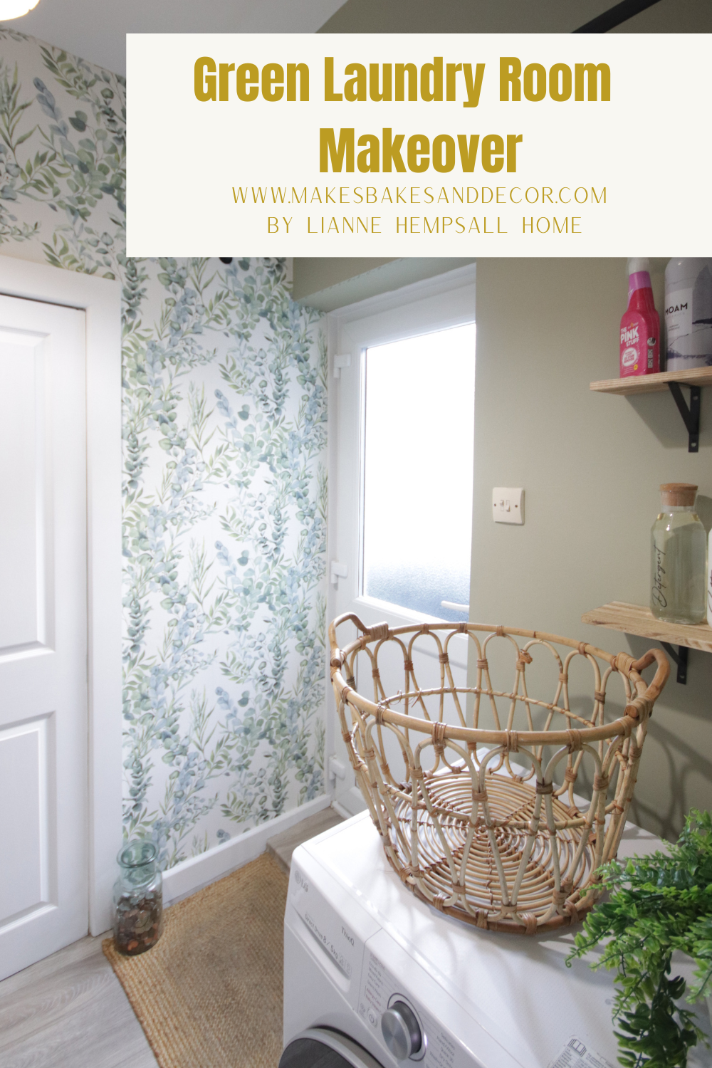 Green Laundry Room Makeover 