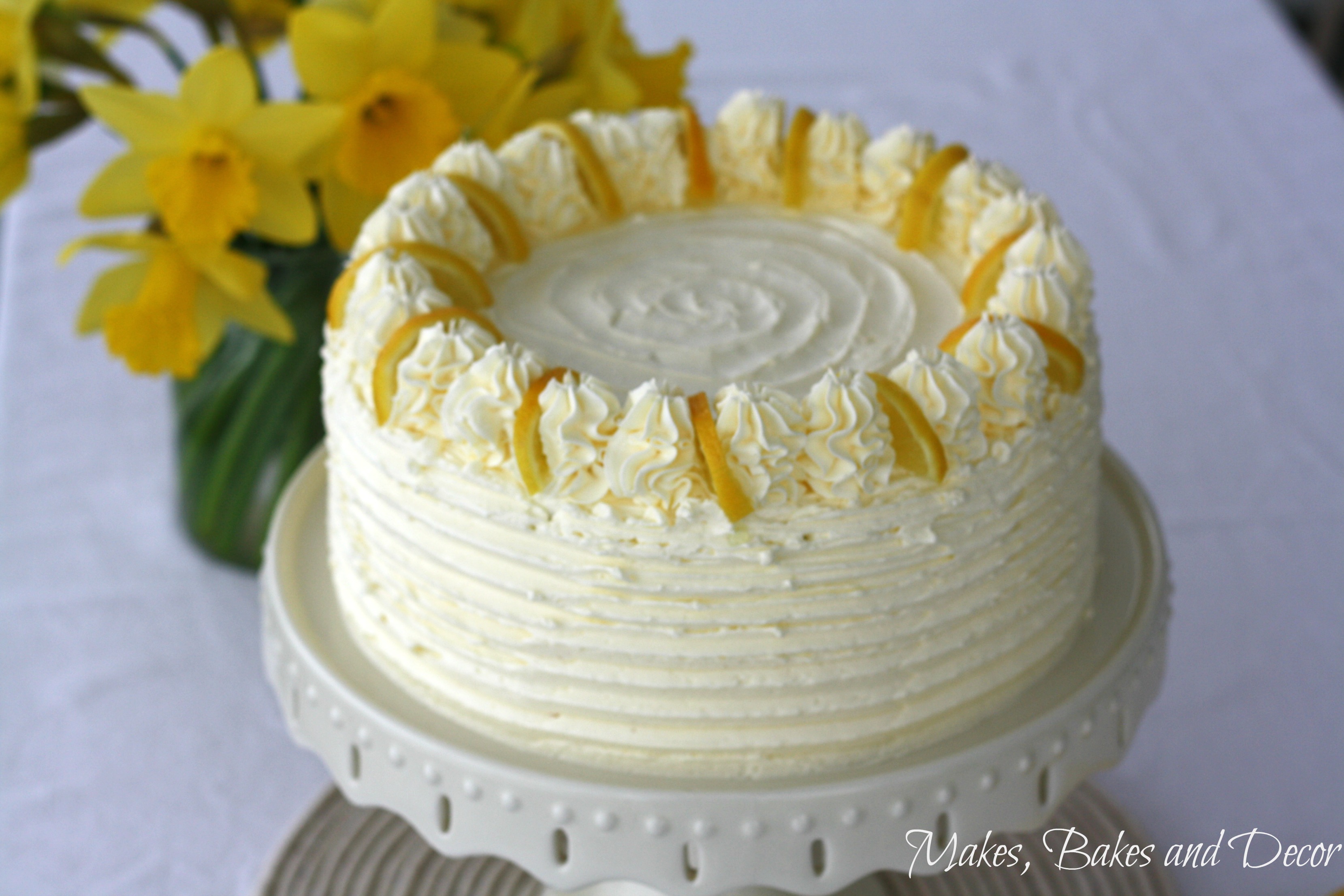 Hướng dẫn trang trí decorate lemon cake bánh chanh dễ làm